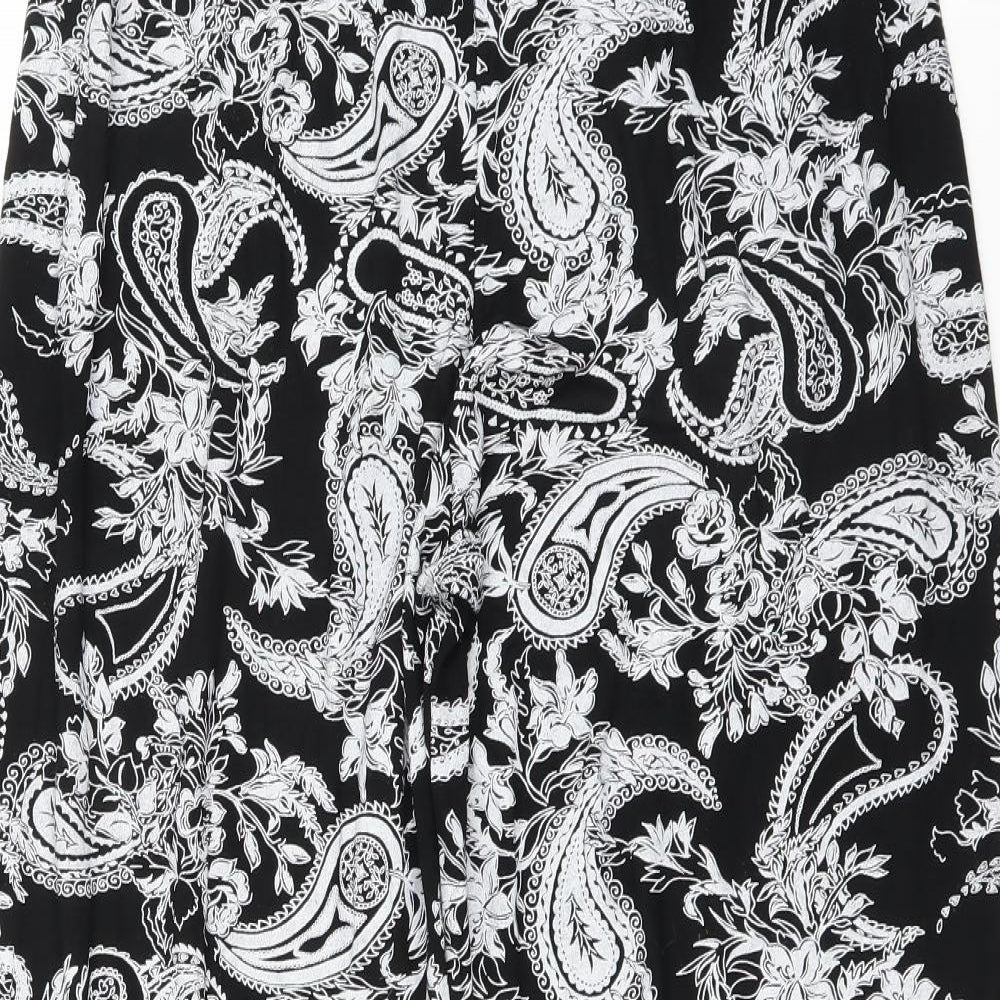 Preworn Womens Black Paisley  Trousers  Size 29 L30 in