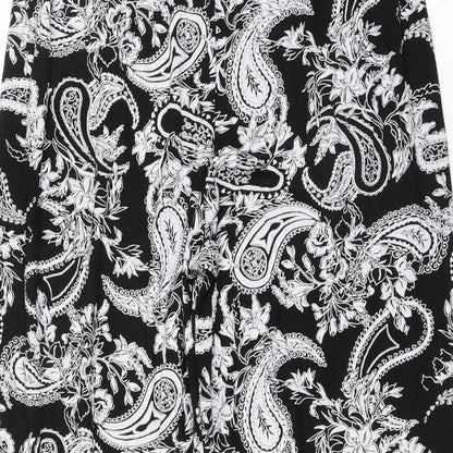 Preworn Womens Black Paisley  Trousers  Size 29 L30 in