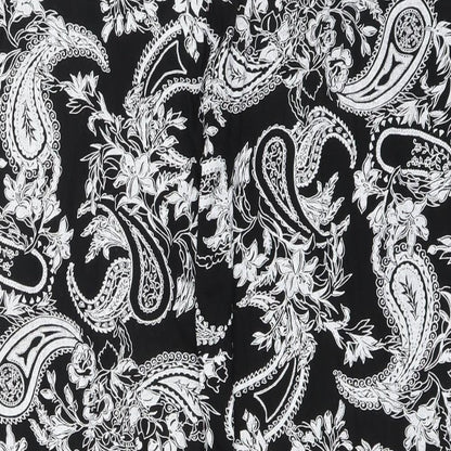 Preworn Womens Black Paisley  Trousers  Size 29 L30 in