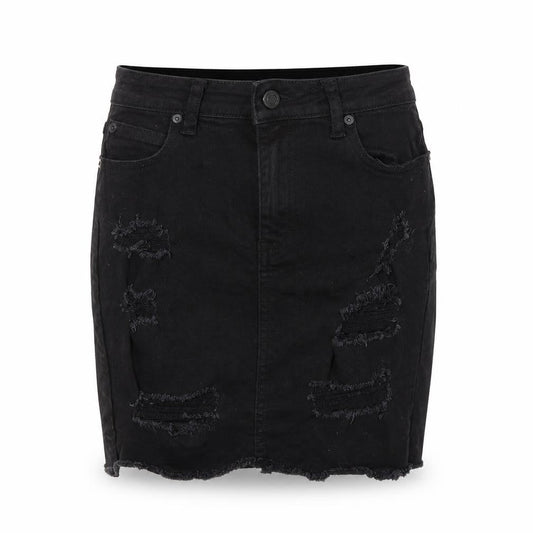 New Look Womens Black   Mini Skirt Size 8  - DISTRESSED