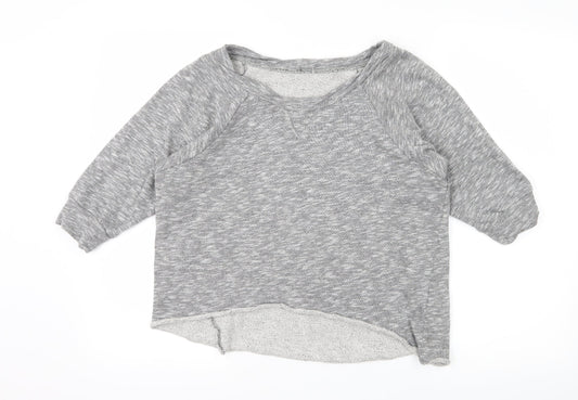 Preworn Girls Grey  Jersey Pullover Sweatshirt Size 12 Years