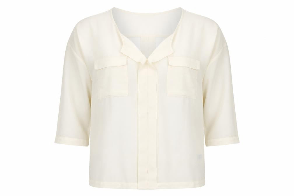 Topshop Womens White   Basic Blouse Size 8