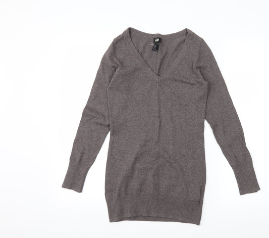 H&M Womens Grey  Knit Pullover Jumper Size XS