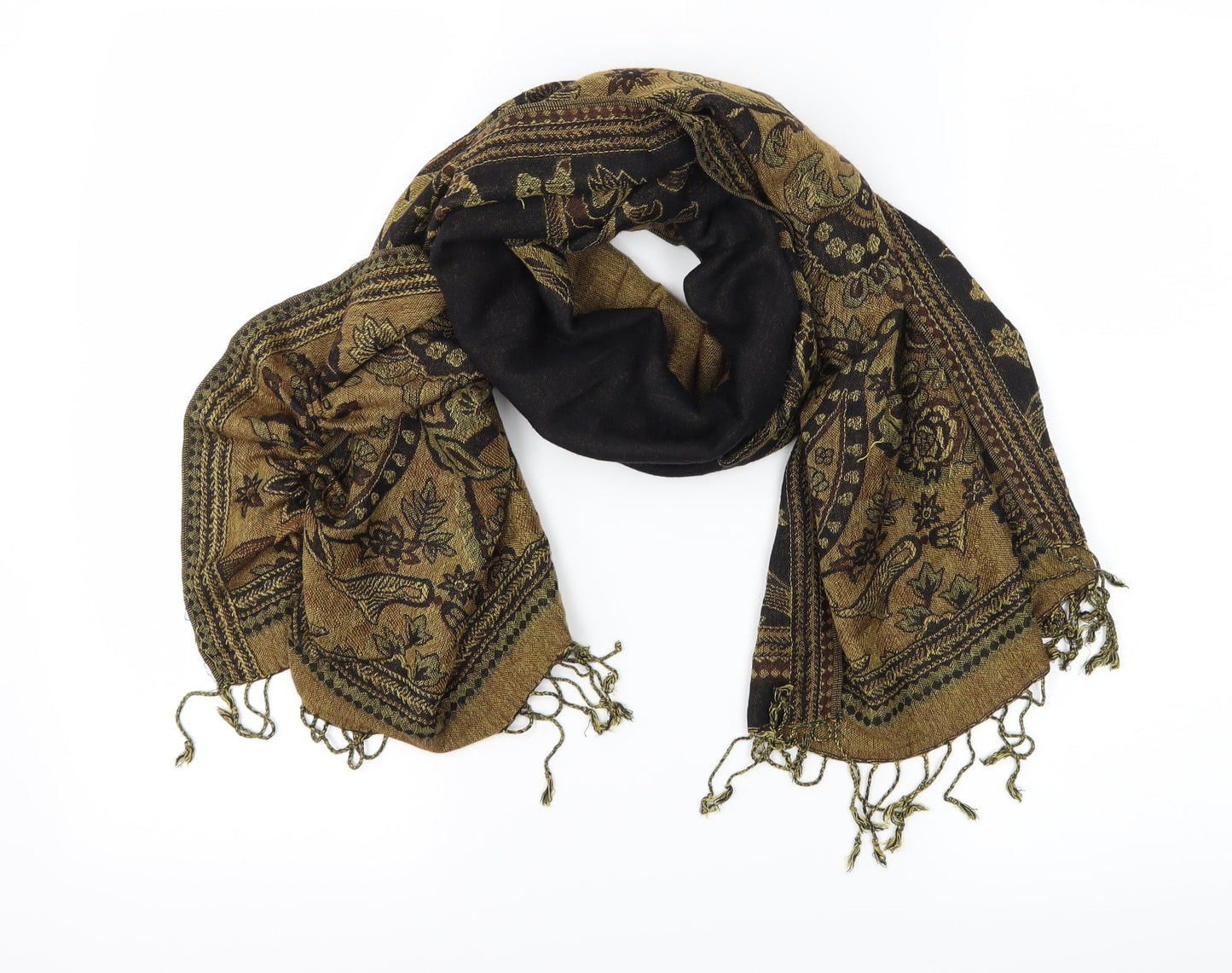 Preworn Womens Brown Floral   Scarf