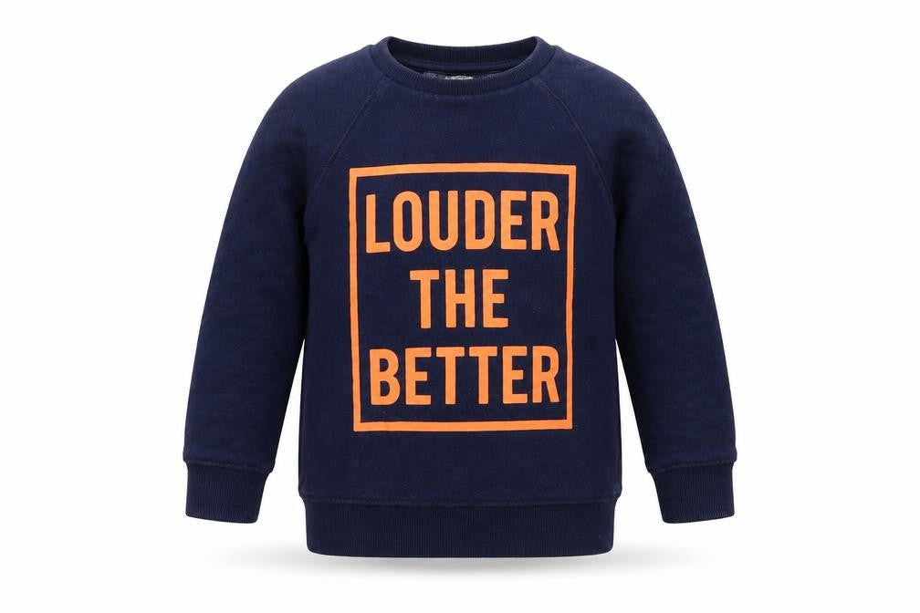 George Boys Blue  Jersey Pullover Sweatshirt Size 2-3 Years  - Louder the Better