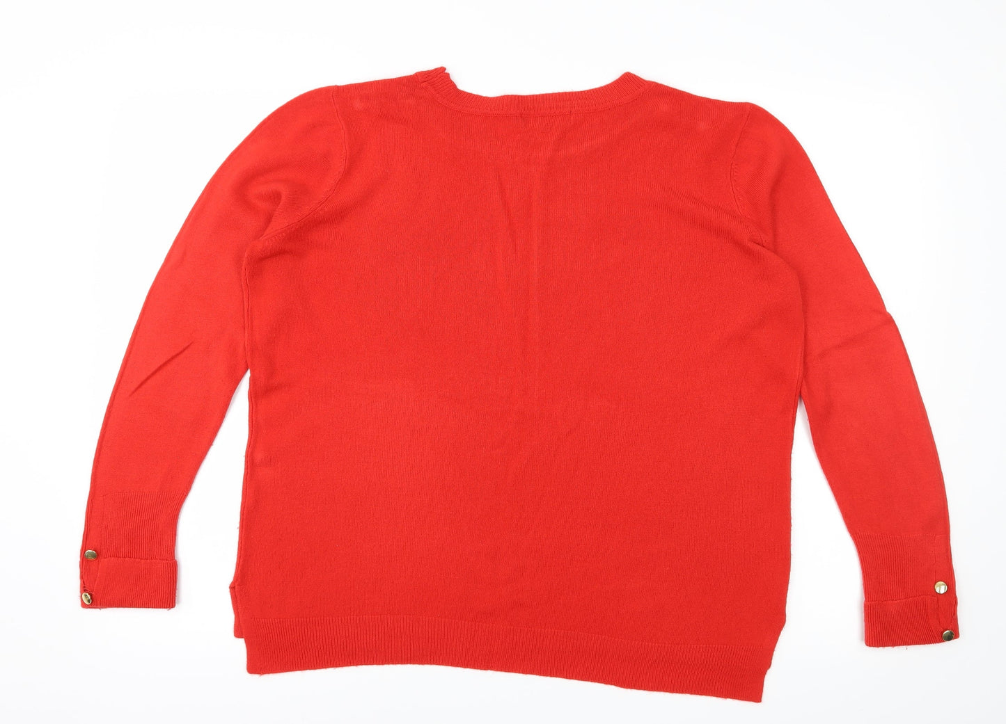 Primark Womens Red  Knit Pullover Jumper Size 12