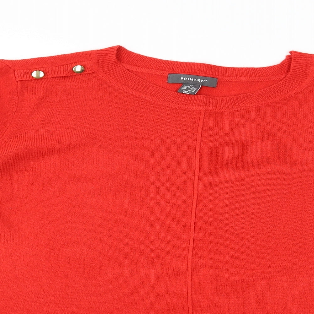 Primark Womens Red  Knit Pullover Jumper Size 12