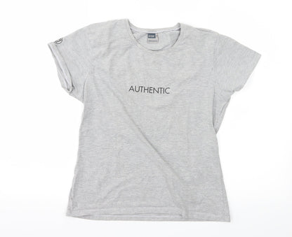 JERZEES Womens Grey  Jersey Basic T-Shirt Size M  - Authentic