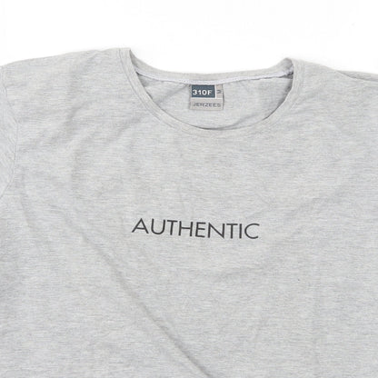 JERZEES Womens Grey  Jersey Basic T-Shirt Size M  - Authentic