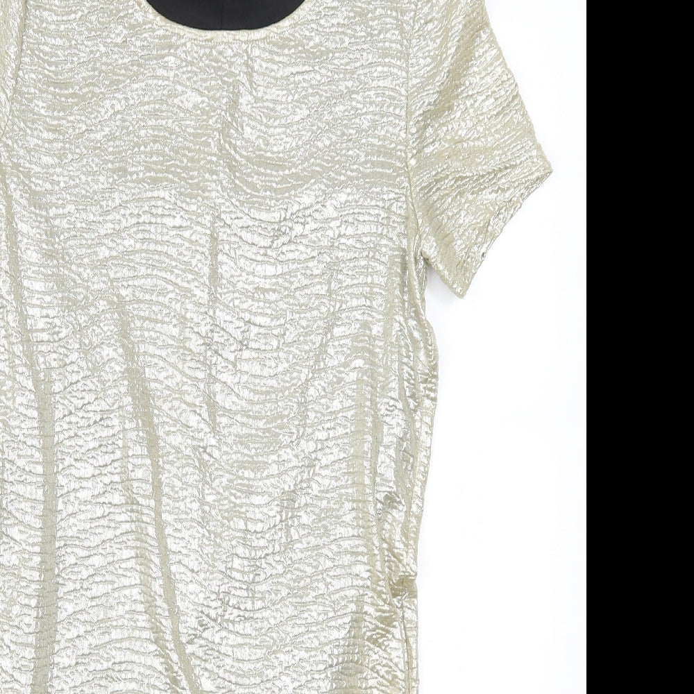 Angie Womens Gold   T-Shirt Dress  Size XS
