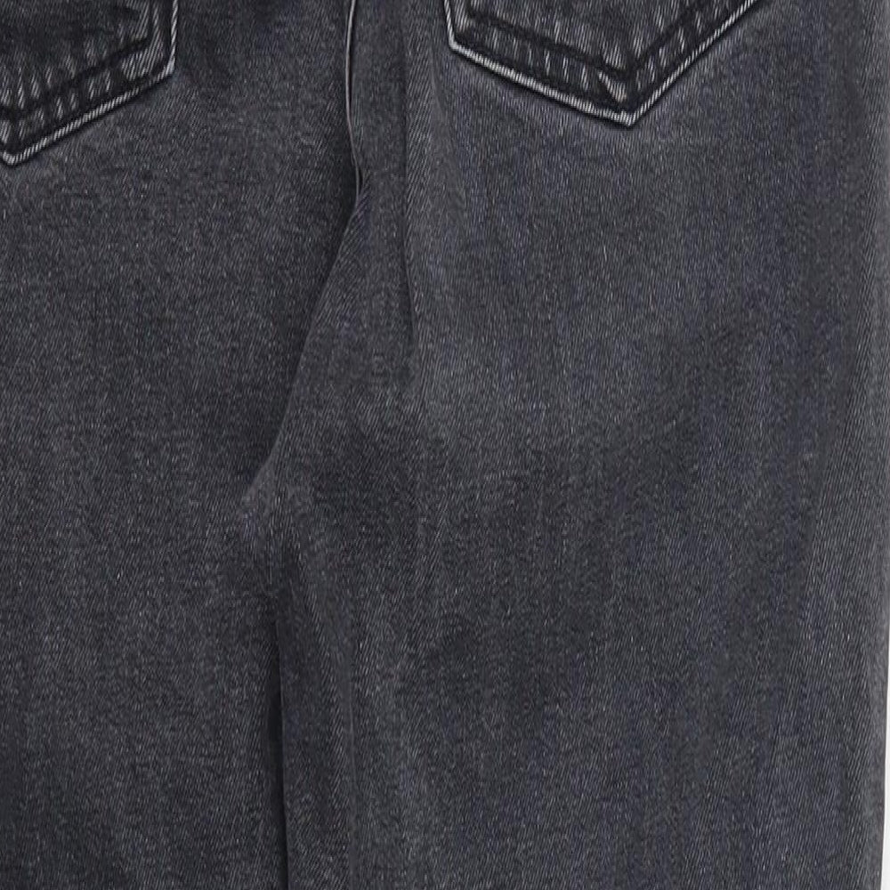 Topshop Womens Grey  Denim Straight Jeans Size 26 in L24 in