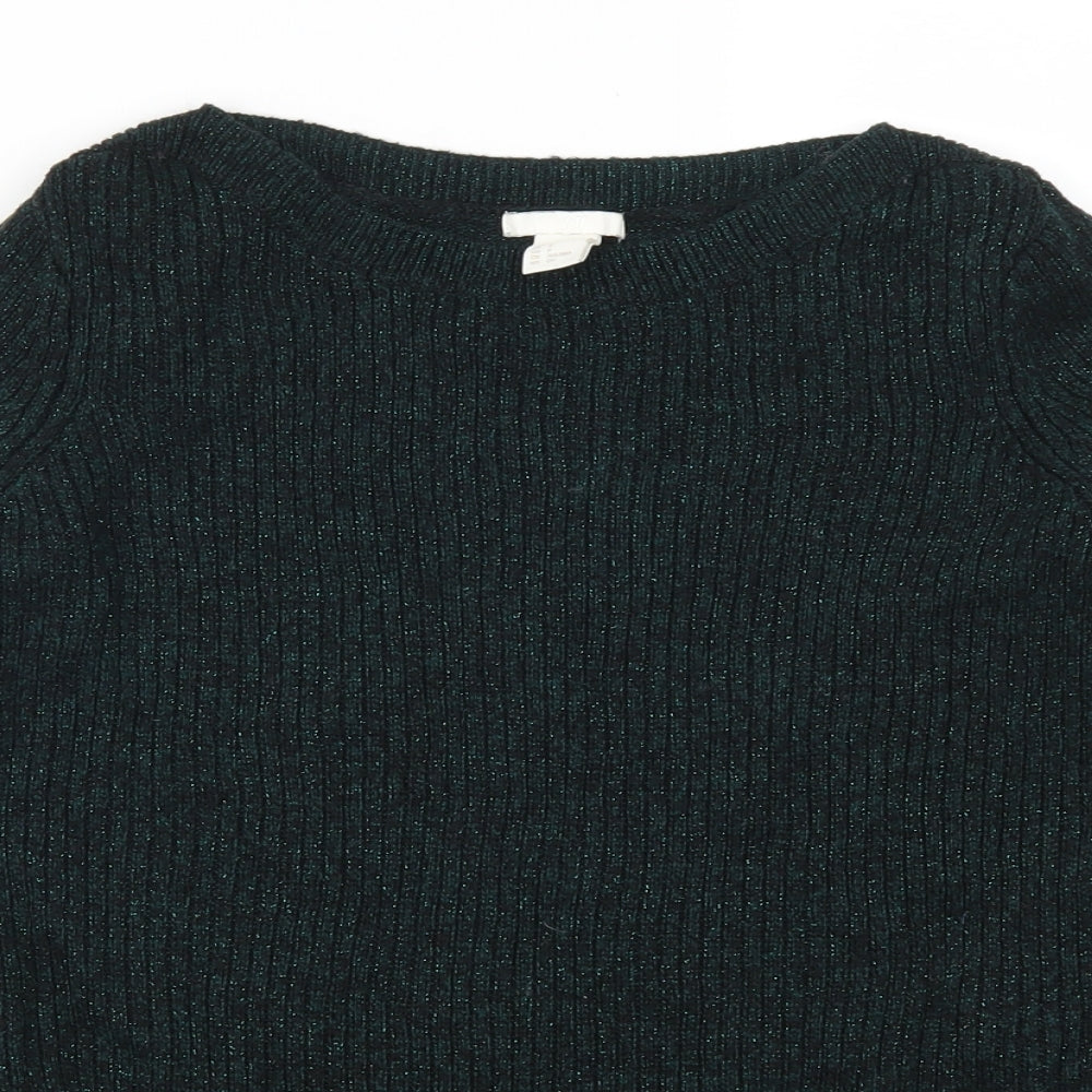 H&M Womens Green   Pullover Jumper Size S
