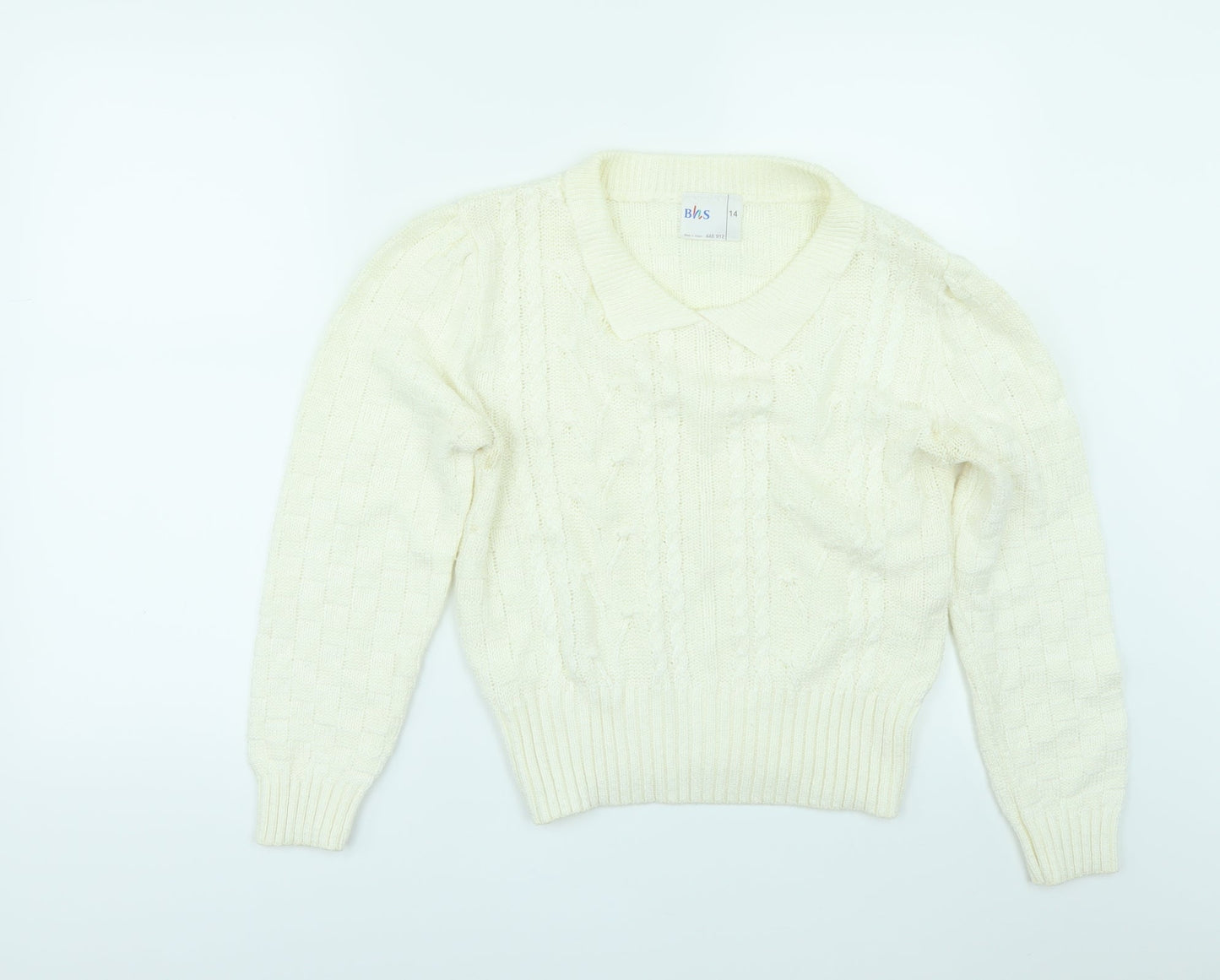 BHS Womens White   Pullover Jumper Size 14