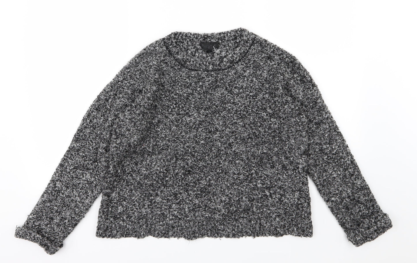 Topshop Womens Grey  Knit Pullover Jumper Size 8