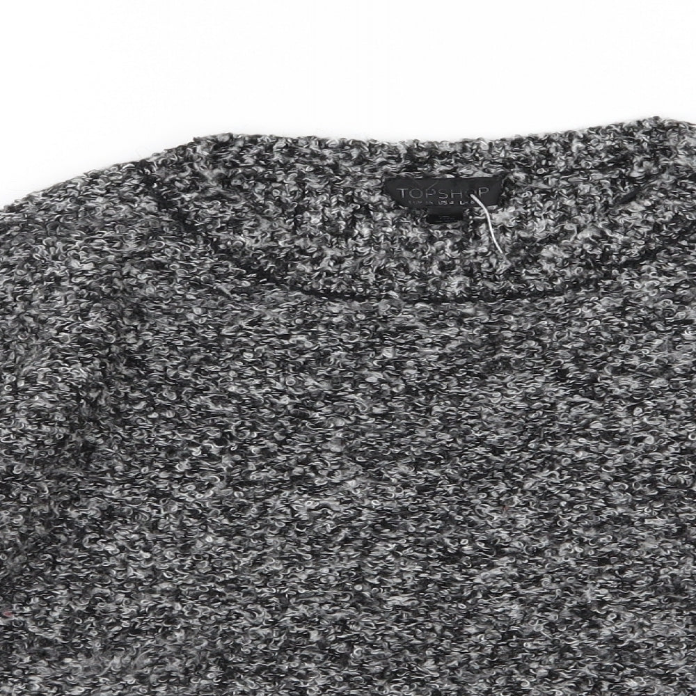 Topshop Womens Grey  Knit Pullover Jumper Size 8