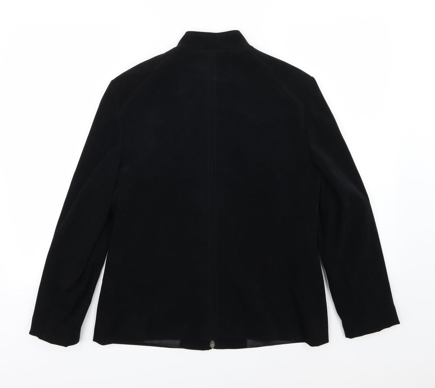 EWM Womens Black  Velour Jacket  Size 12