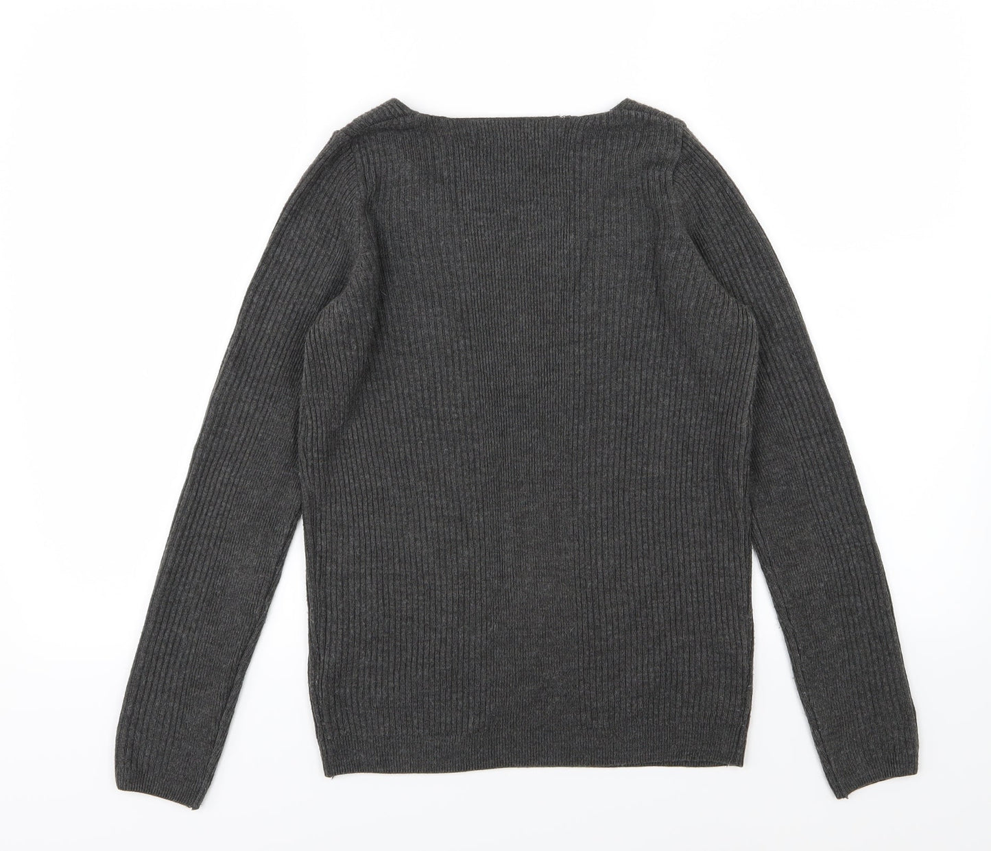 Marks and Spencer Womens Grey  Knit Pullover Jumper Size 8