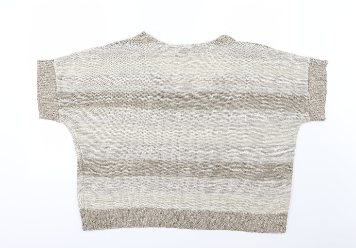 TU Womens Beige Striped Knit Pullover Jumper Size 18