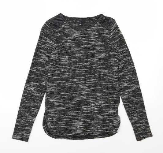 New Look Womens Grey  Knit Pullover Jumper Size 6