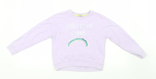 Tu  Girls Purple   Pullover Jumper Size 10 Years
