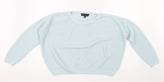 Topshop Womens Blue  Knit Pullover Jumper Size 4