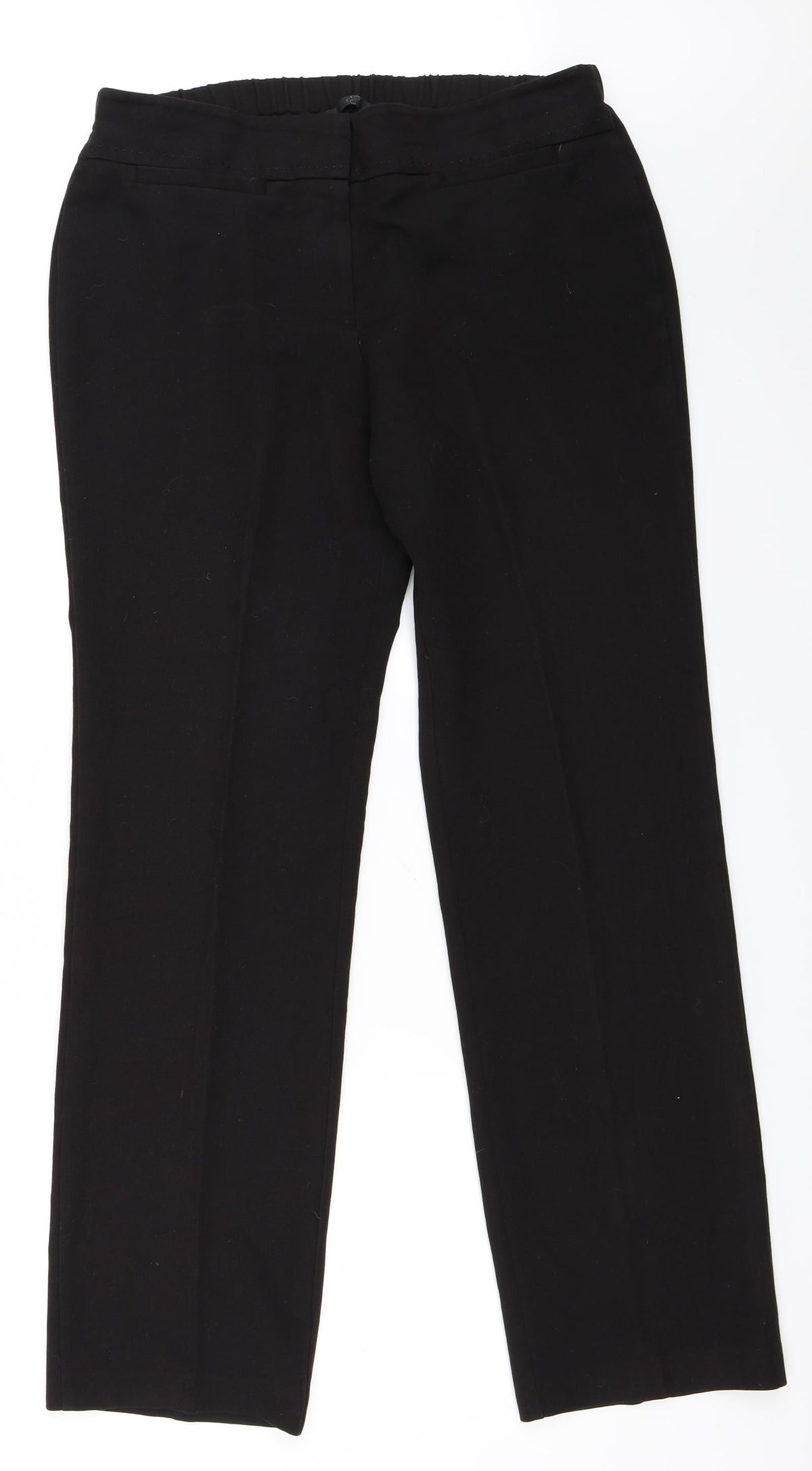 Preworn Womens Black   Trousers  Size 14 L32 in