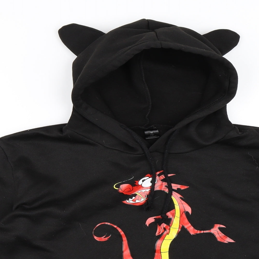 Preworn Womens Black   Pullover Hoodie Size M