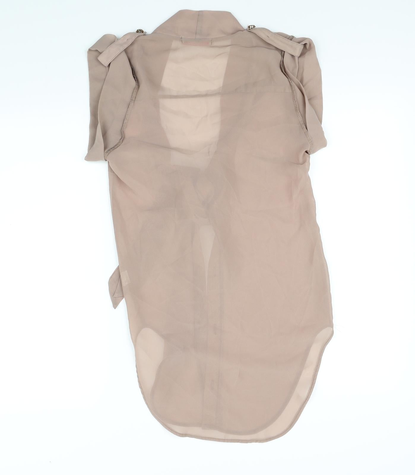 Krisp Womens Beige   Basic Blouse Size 8