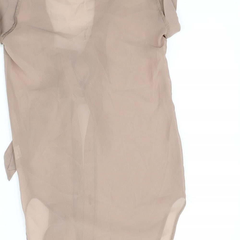 Krisp Womens Beige   Basic Blouse Size 8