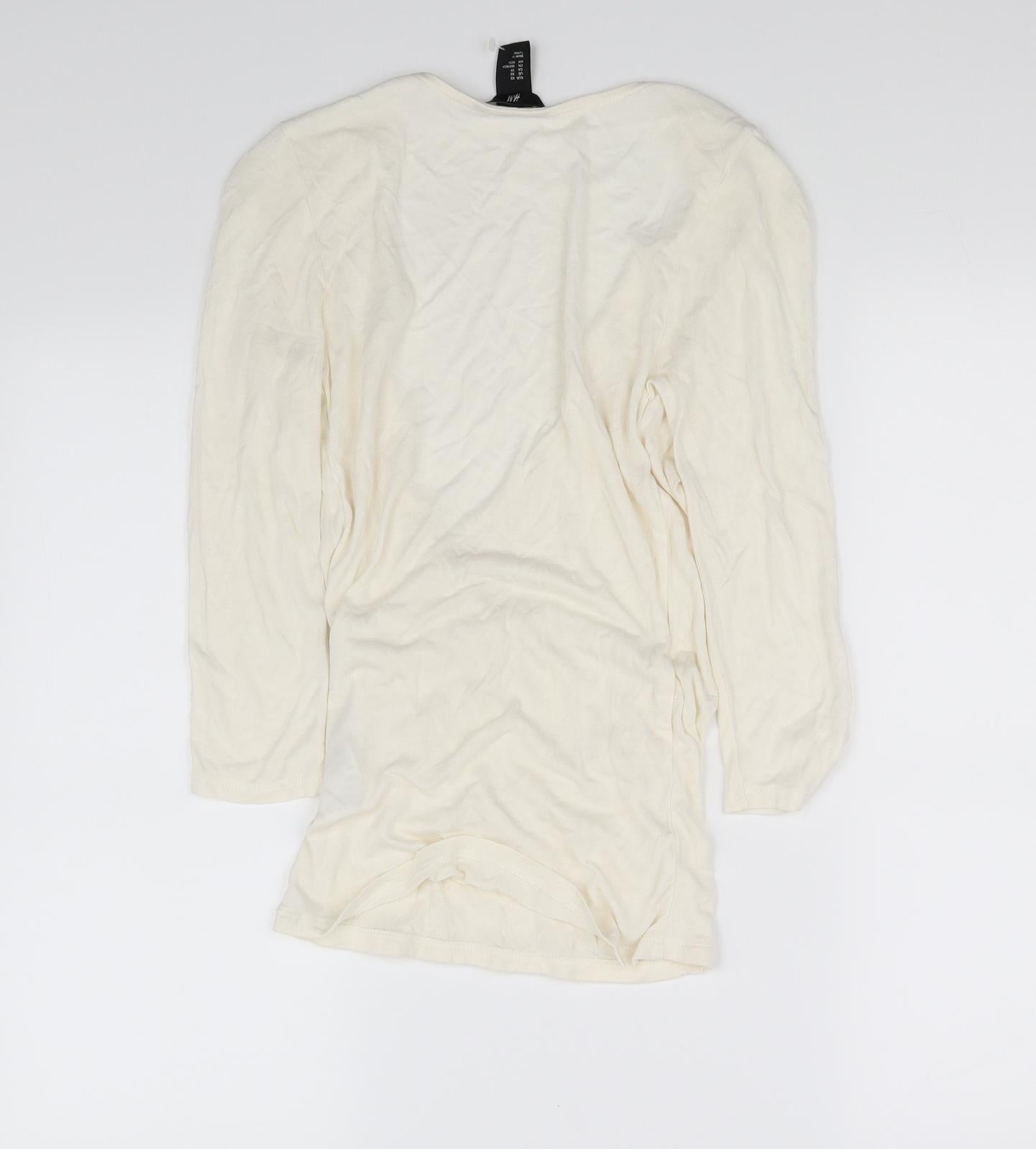 H&M Womens White   Basic Blouse Size XS
