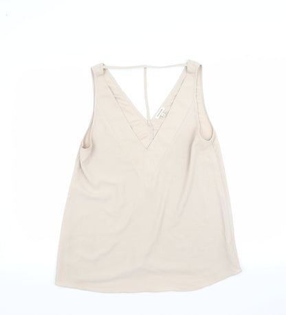 Preloved River Island Womens Beige   Basic Blouse Size 8 - Front