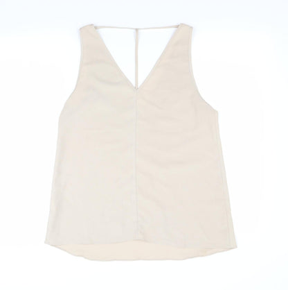 Preloved River Island Womens Beige   Basic Blouse Size 8 - Back