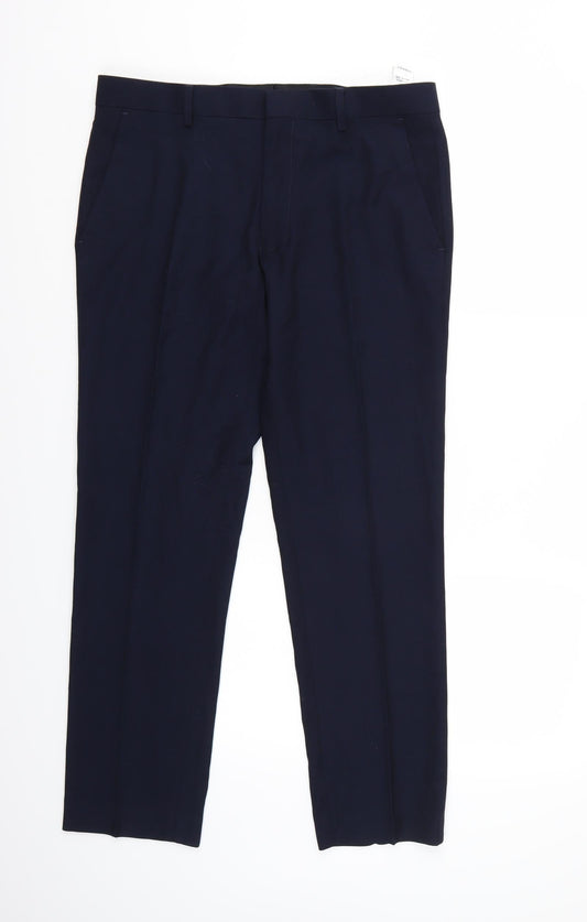 Topman Womens Blue   Cropped Trousers Size 32 L28 in