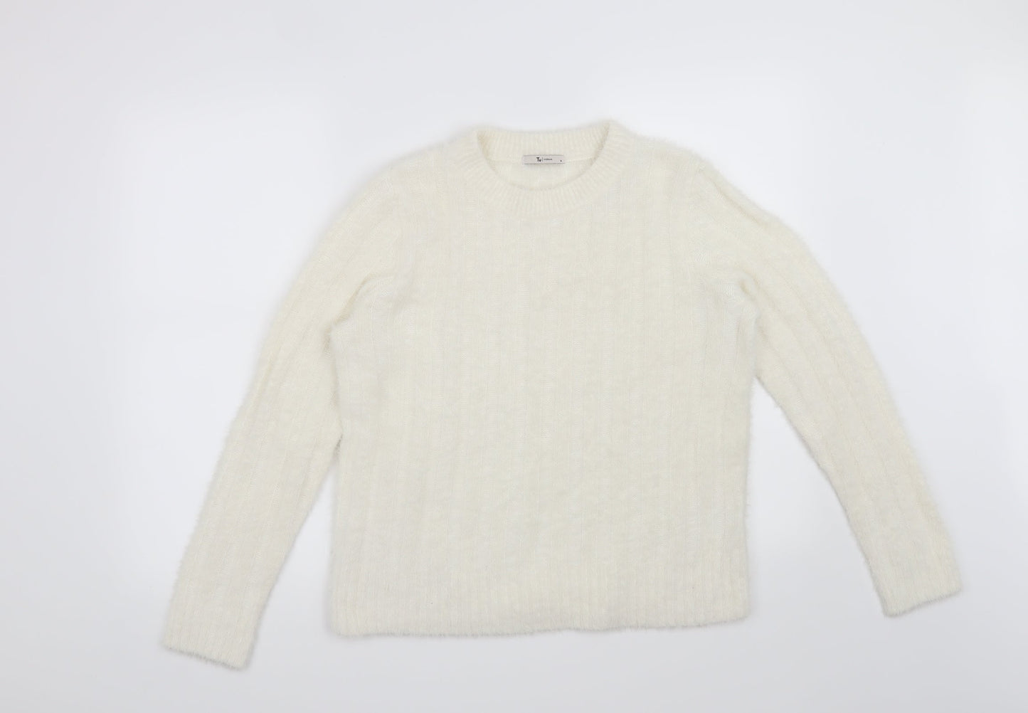 TU Womens Beige Striped  Pullover Jumper Size 14