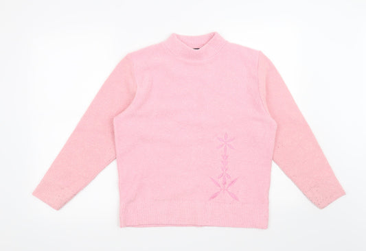 4Me Womens Pink Floral  Pullover Jumper Size S