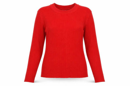 Divided Womens Red  Knit Pullover Jumper Size M