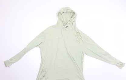 Preloved New Look Mens Green   Pullover Hoodie Size M - Front