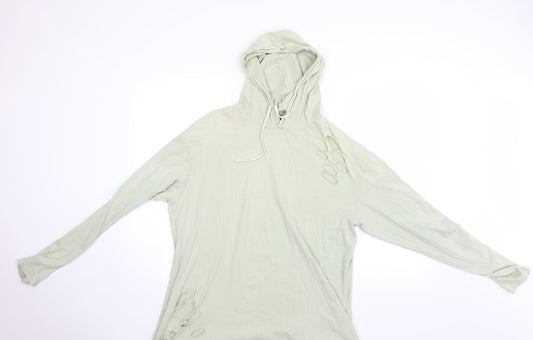 New Look Mens Green   Pullover Hoodie Size M