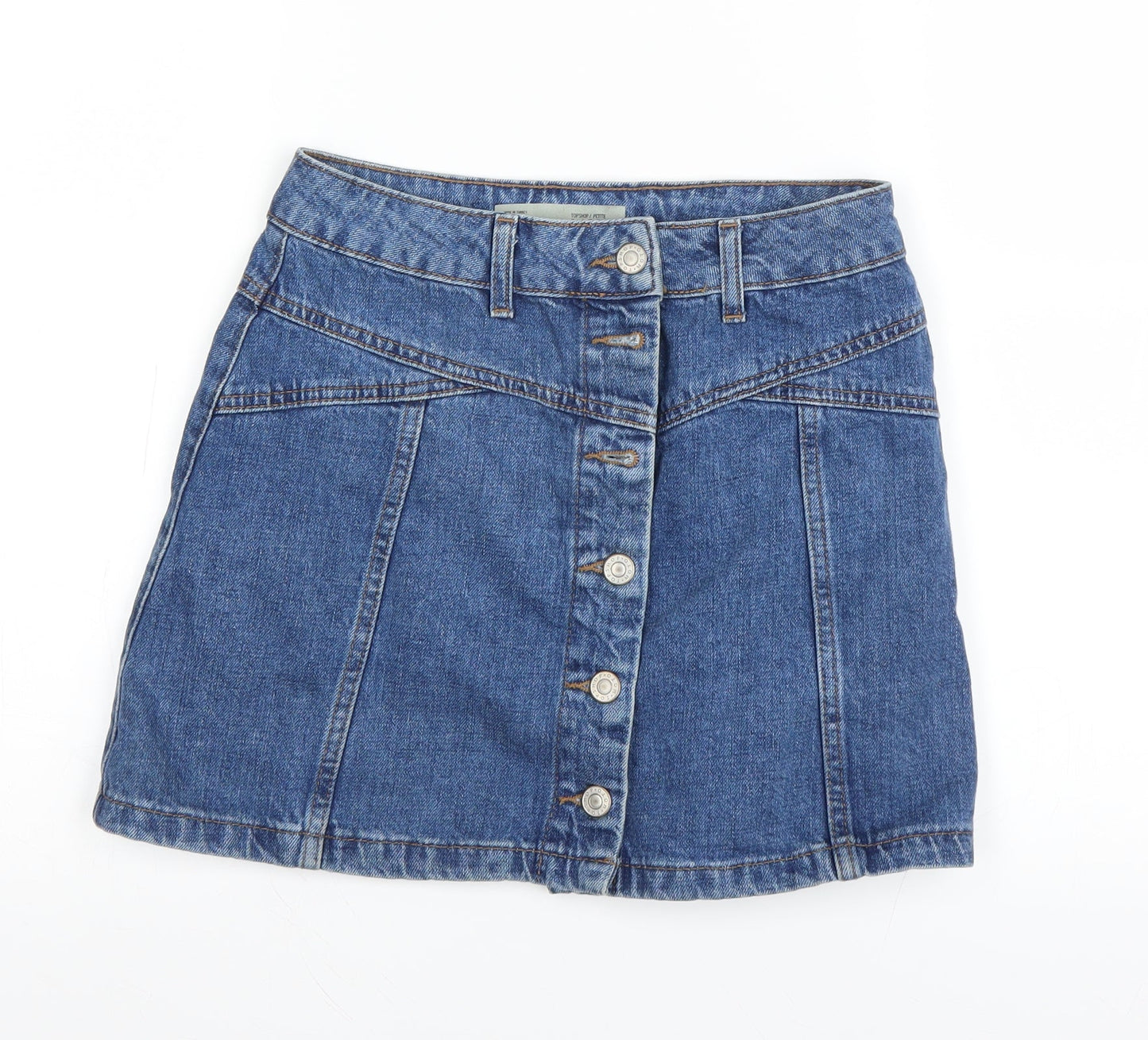 Top shop Womens Blue   Skater Skirt Size 8