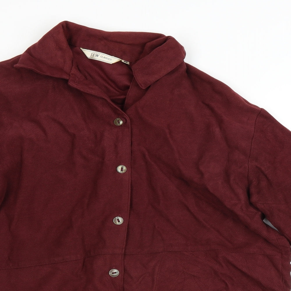 JFW Mens Red    Button-Up Size M