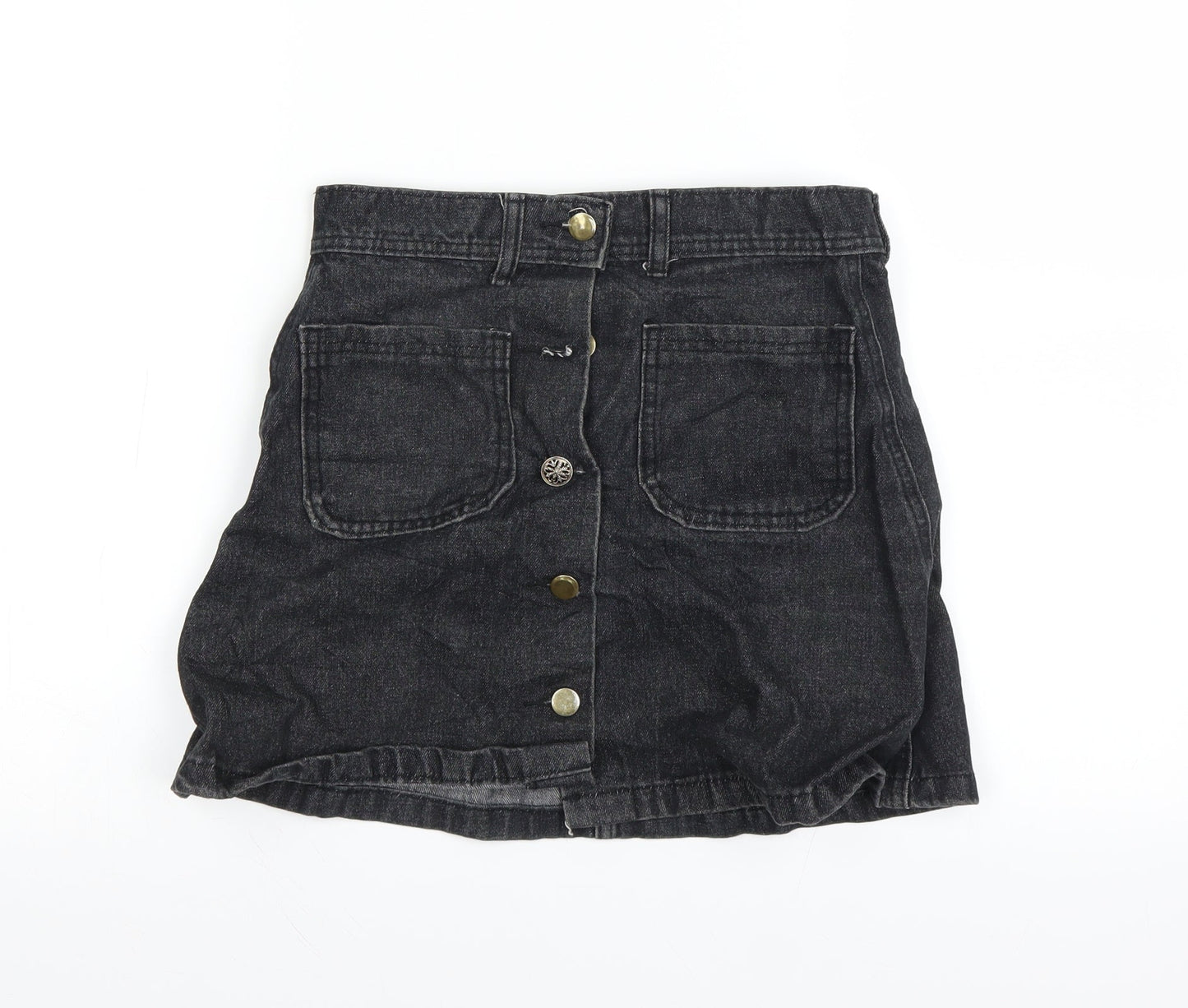 Preworn Womens Black   A-Line Skirt Size 8