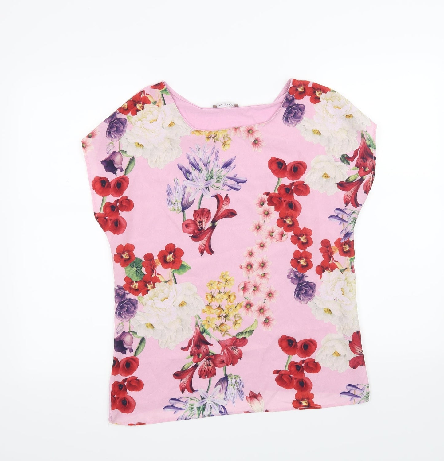 ORSAY Womens Pink Floral  Basic T-Shirt Size S