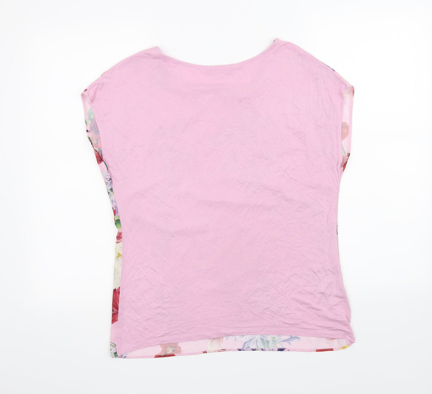 ORSAY Womens Pink Floral  Basic T-Shirt Size S
