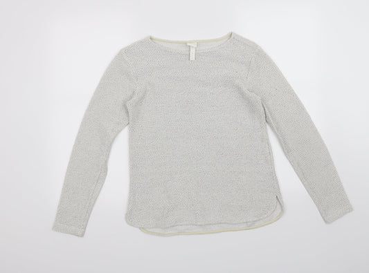 H&M Womens White   Pullover Jumper Size XS
