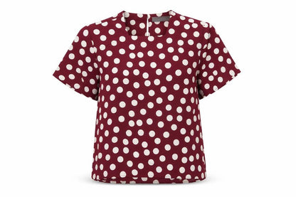 Principles Womens Purple Polka Dot  Basic Blouse Size S