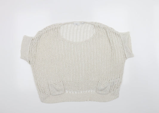 New Look  Womens White   Pullover Jumper Size 10