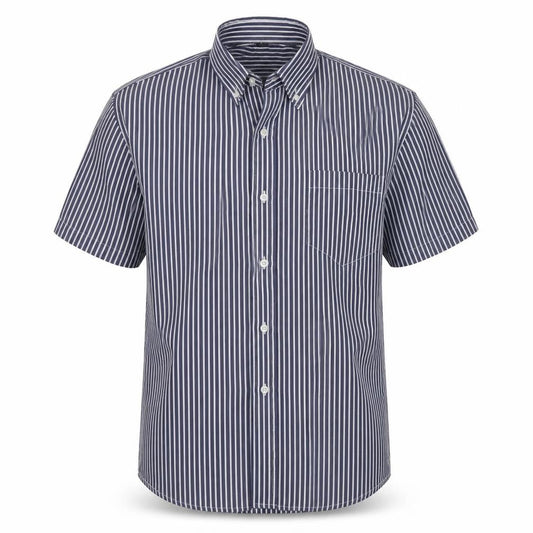 lanzans Mens Blue Striped   Button-Up Size 40