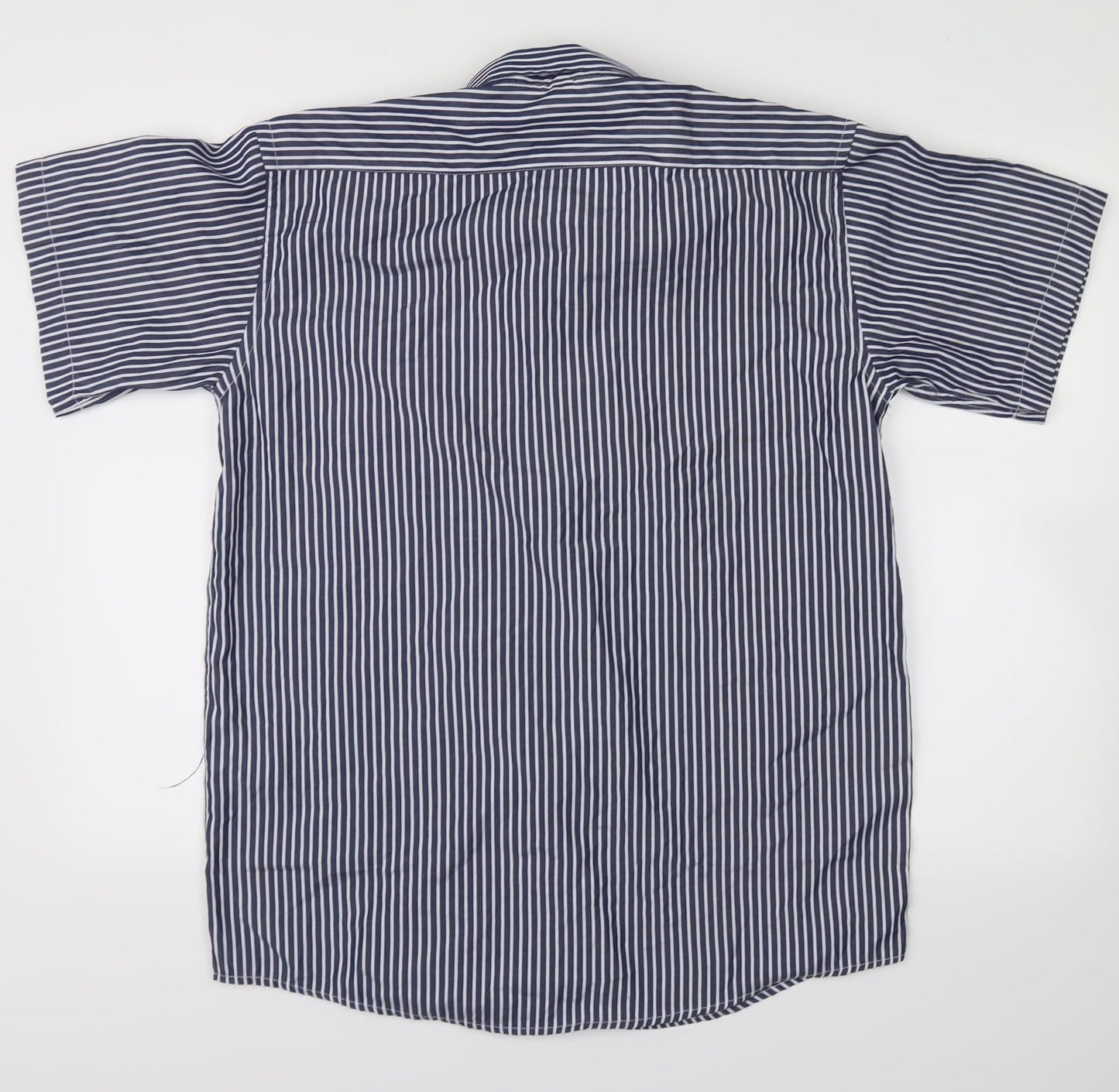 lanzans Mens Blue Striped   Button-Up Size 40