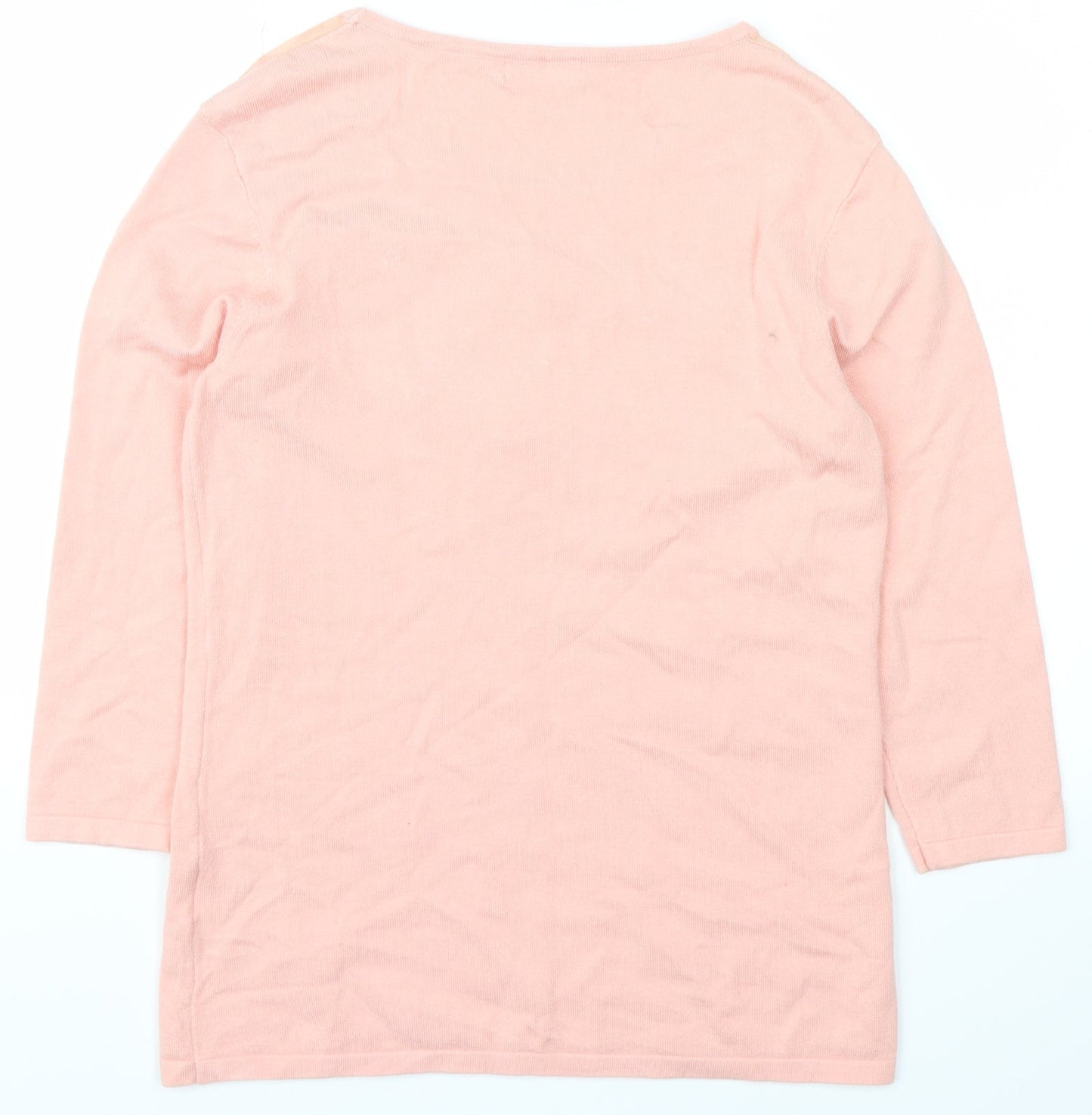 Damart Womens Pink Floral  Pullover Jumper Size 10