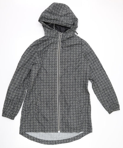Marks & Spencer Womens Black Floral  Anorak Coat Size S